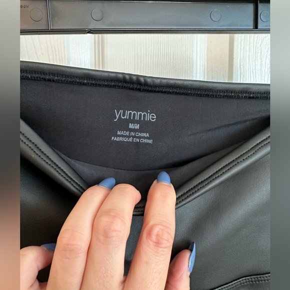 Yummie Faux Leather Biker Shorts - Picture 4 of 5